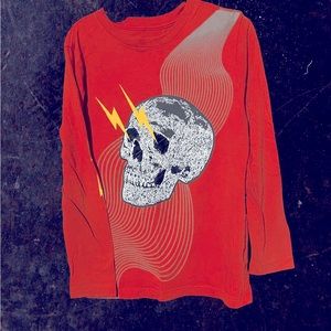 Wonder Nation Youth Boys Long Sleeve Skull Shirt Size 6